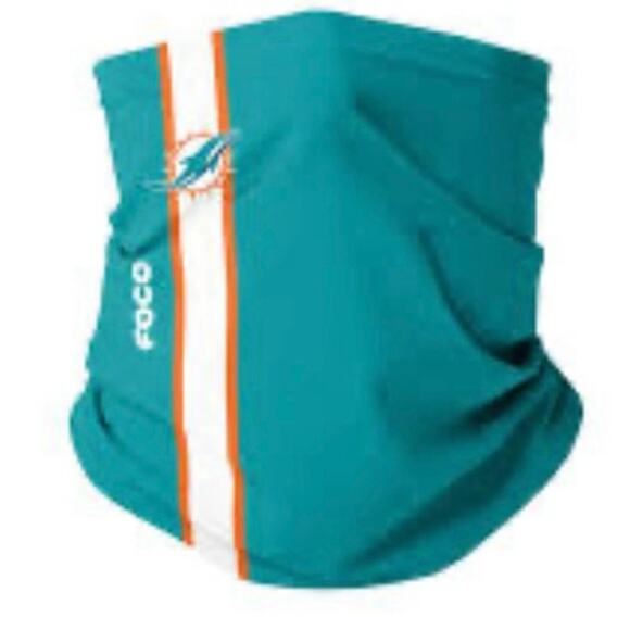 Miami Dolphins On-Field Sideline Logo Gaiter Scarf #2 - Picture 5 of 6